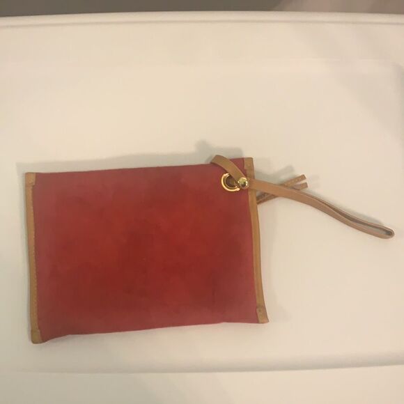 Red Ugg Jane Wallet Shearling Bag Clutch 8.75 x 6.5 - Picture 4 of 6